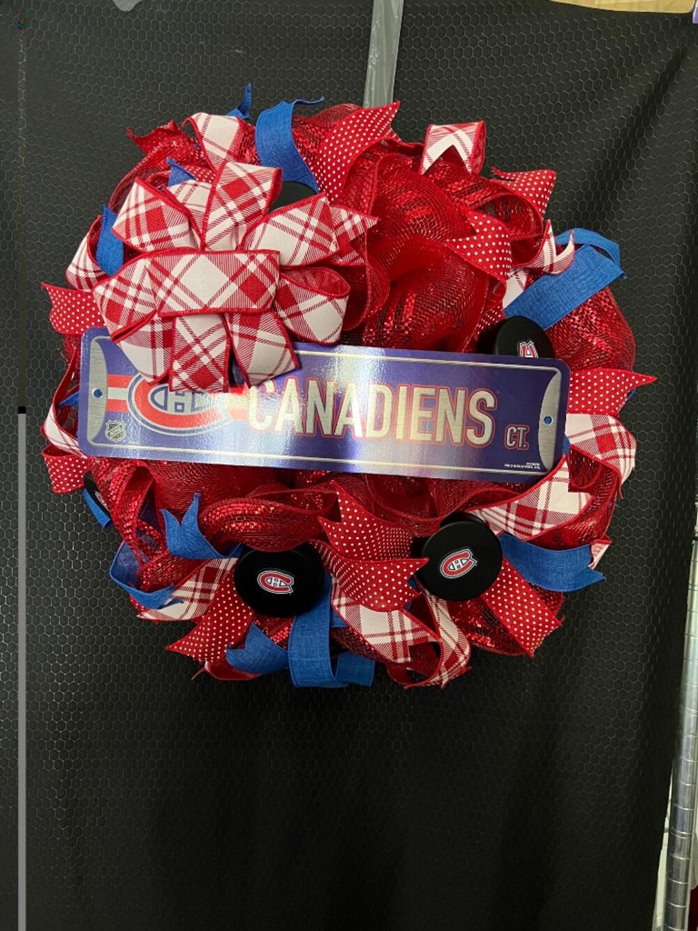 Montreal Canadians Deco Mesh Hockey Wreath